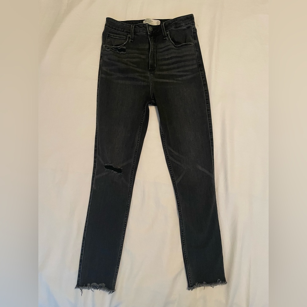 Abercrombie & fitch curve love high rise ankle jean size 27 denim